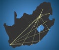 Political South Africa Map, City Network